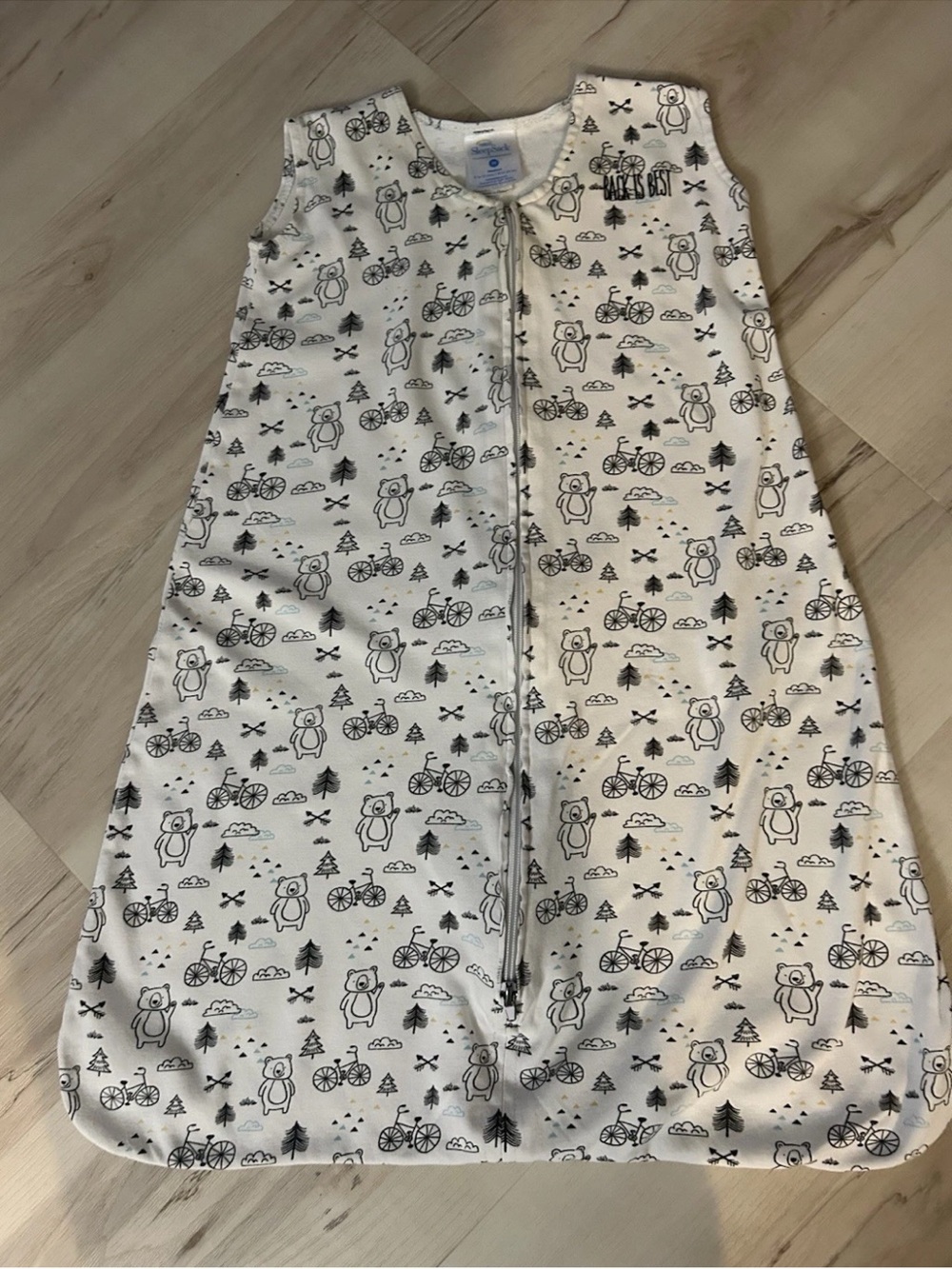 HALO SleepSack 100% Cotton Wearable Blanket Baby M 6-12M Woodland Bear Print